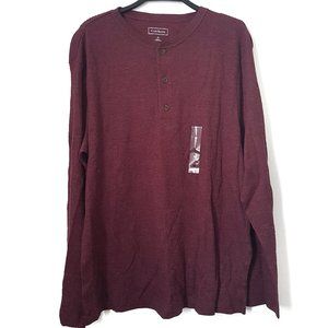 Club Room Men's Red Plum Thermal Shirt Sz M